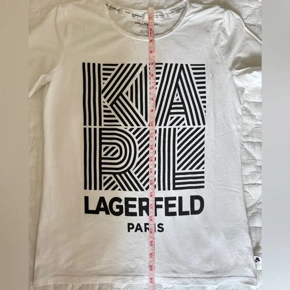 Karl Lagerfeld White T-shirt in XS - Picture 6 of 7